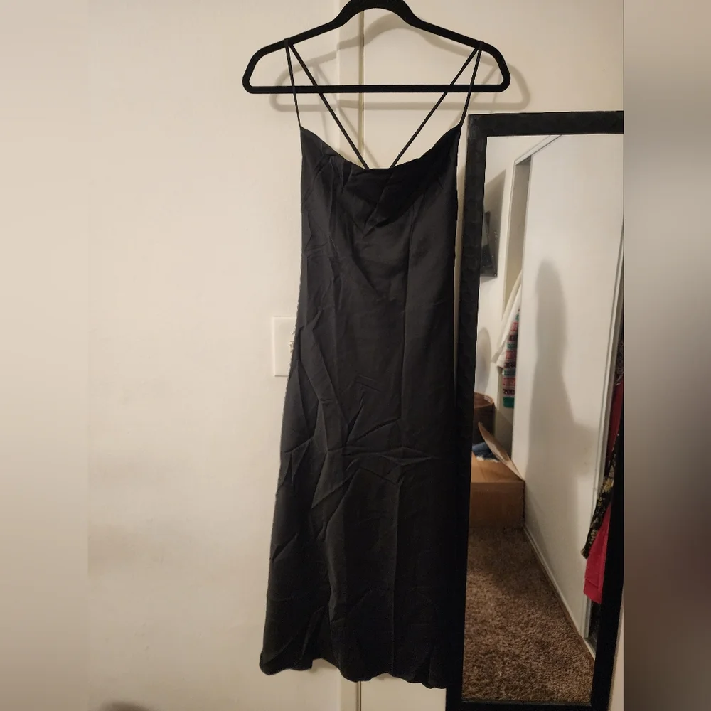 Show Me Your MuMu Black Spaghetti Strap Backless Gown - Picture 3 of 11